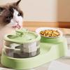 Filtered Cat Water Fountain Pet Drinking Fountain Automatic Cat Feeder Water Fountain Set for Indoor Cats 2-in-1 Food for Small