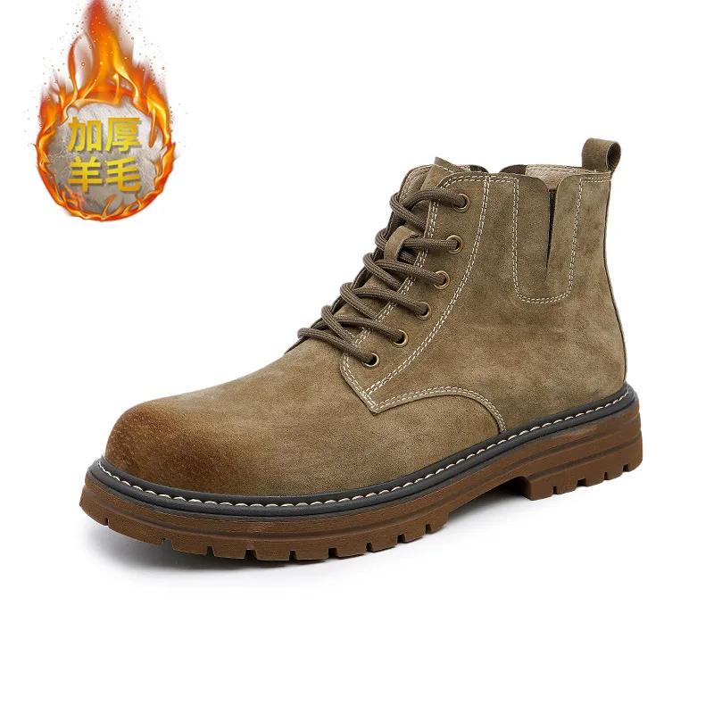 Модные мужские ботинки в британском стиле на толстой подошве 2024 года — фото 10