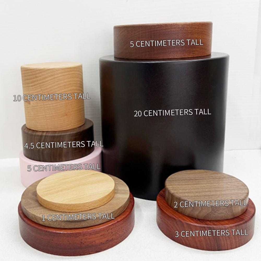 Ebony Solid Wood DIY Base Lightweight Wooden Display Stand for Car Model Doll Home Decoration