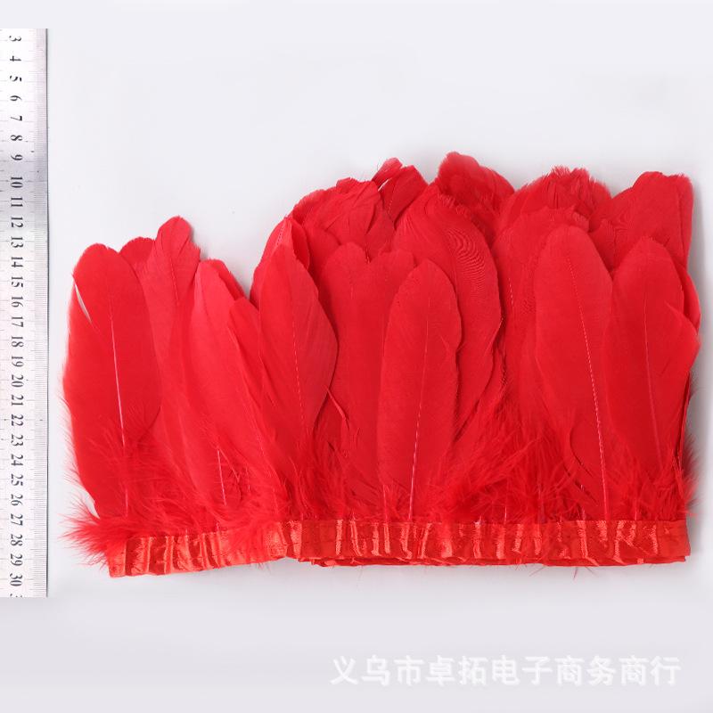 2-10 Yards Chicken Feathers Fringe Trim Trimmings 10-15Cm Carnival Accessories Wedding Centerpiece For Decor Sewing Diy Plumas