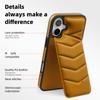 KEYSION Luxuxy PU Leather Card Pocket Case for MagSafe for iPhone 16 16 Plus Magnetic Kickstand Phone Cover for iPhone 15 15Plus