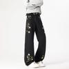 High Street Jeans Men's Autumn Retro Embroidered Jeans Men's New Men's Casual Pants