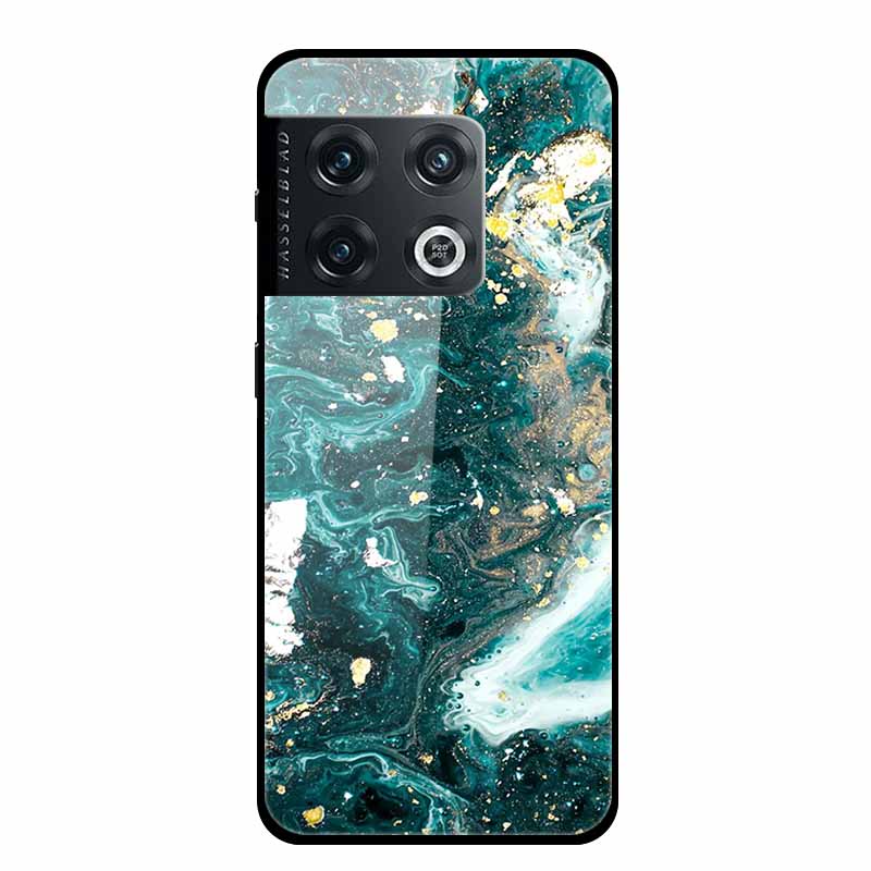 For OnePlus 10 Pro Case Marble Tempered Glass Back Cover Hard Case For OnePlus 10 Pro Shockproof Fundas NE2210 Protective Coque