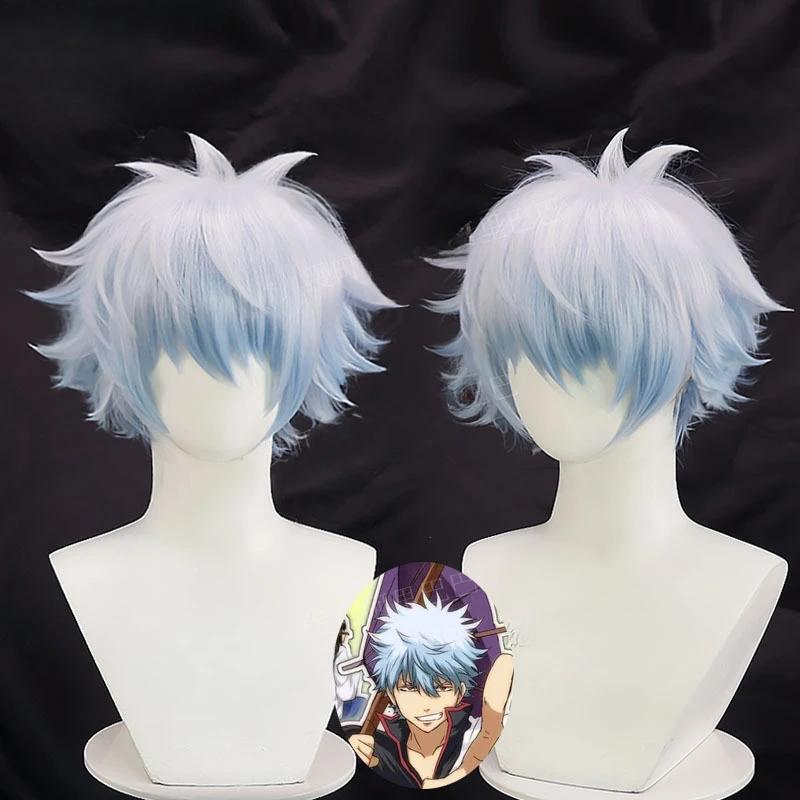 Gintama Anime SakMiGintoki Cosplay Kostym, Peruk, Kimono, Överdel, Byxor, Kropp, Mässa, Halloween, Jul Event, Gåva