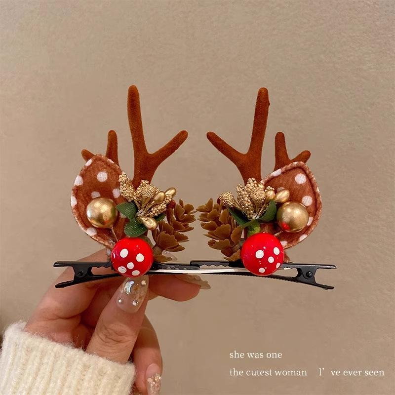 Serre-tête à bois de Noël pour enfants - Accessoire festif pour les fêtes