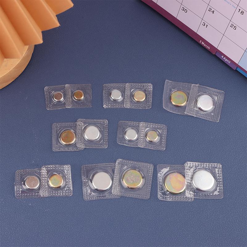 5Pairs Invisible Hidden Magnetic Metal Snaps Button Diy Accessories For Overcoat Handbag Garment Scrapbooking