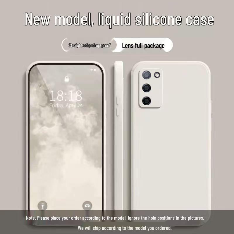 OPPO A55 Solid Color Liquid Case: Full Coverage, Drop Protection, Soft Edge