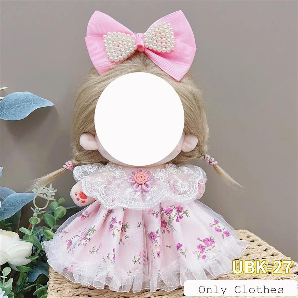 Cute Sweet 20cm Plush Cotton Doll Dress Doll Costume Change Clothes Kids Toys Soft Dolls Clothes Collection Gift