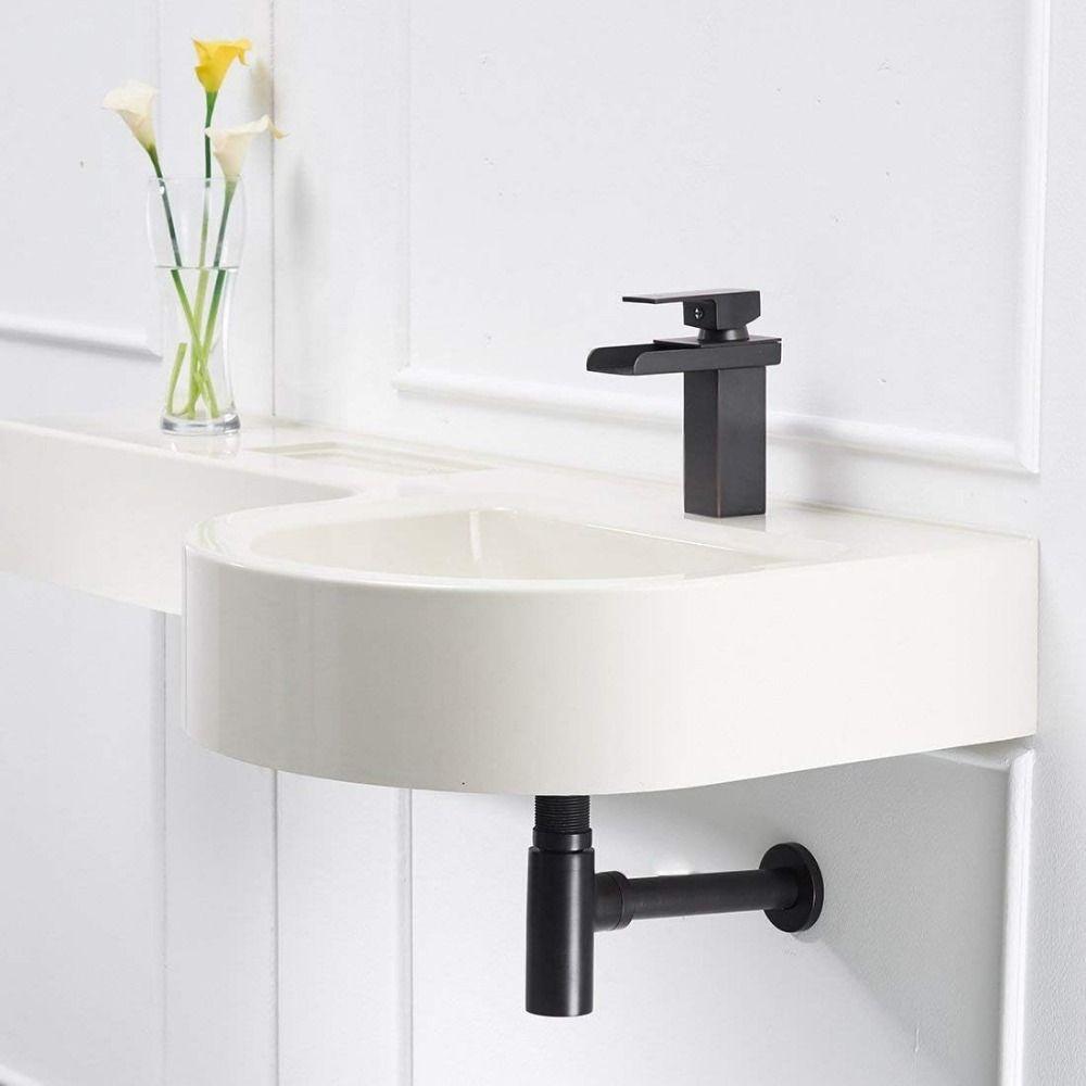 Without Overflow Round P-Trap Waste Pipe Kit Siphon Drainer Plumbing Tube  Bathroom