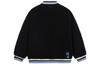 Li Ning Sports Life Collection Color Block Trim Stripes Letter Logo Sherpa Fleece Lined Jacket Unisex Black AFDSD31-3