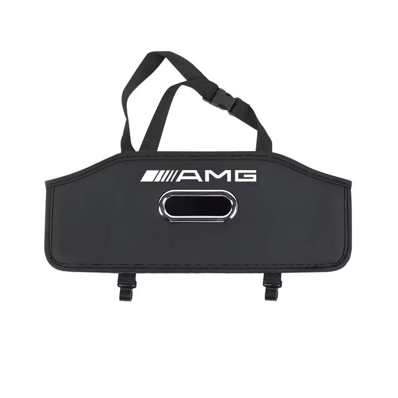 Car Seat Back Storage Box Multi-Functional Tissue Box Cup Holder Hook Storage Box Accessories Car Decal For Mercedes Benz AMG W2