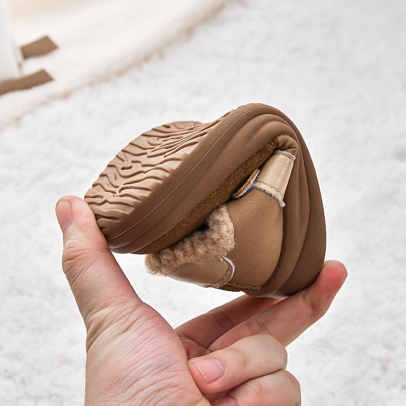 Adidași confortabili și stilați pentru copii cu închidere cu scai - Căptușeală caldă din pluș, Talpă durabilă din TPR, Perfecti pentru ținute casual de toamnă/iarnă