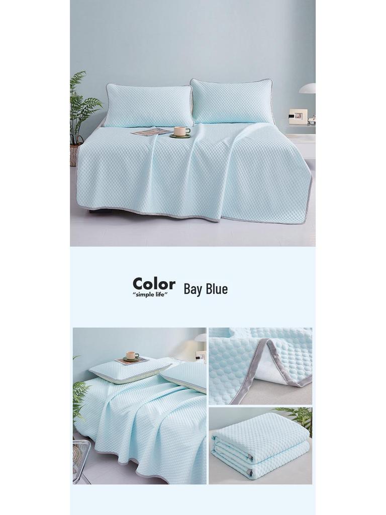 3D Bean Ice Silk Cool Massage Mat - Summer Bed Sheet & Skirt Style for Relaxation and Comfort