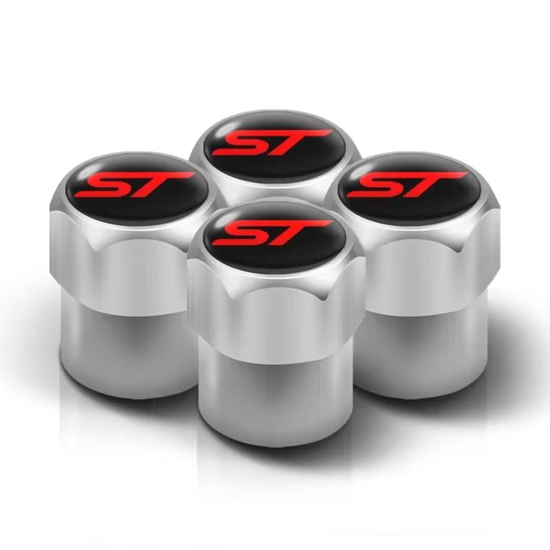 ST Line Style Tyre Valve Caps Air Stem Covers for Focus Kuga Explorer Edge Escape Ranger Bronco Valve Stems 1
