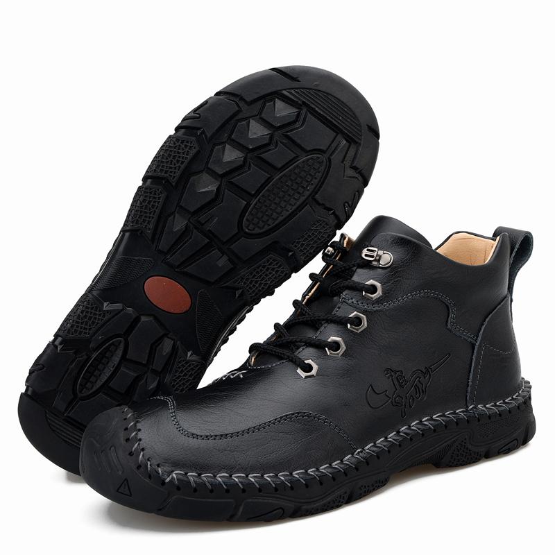 38-48 Herren Handgefertigte Echtleder Stiefel Bequeme Stiefeletten für Herren Freizeitschuhe Outdoor Workwear Schuhe