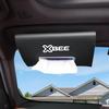 XBEE Car Tissue PU Hanging Tissue Holder for Sun Instrument and Rear with Hidden Snap Convenient Tissue Storage Interior 1 Black Box, Leather, Visor,