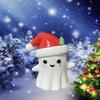 Kawaii Christmas Hat Ghost Figurine Mini Ghost Car Ornament Christmas Ghost Resin Ornament  Office