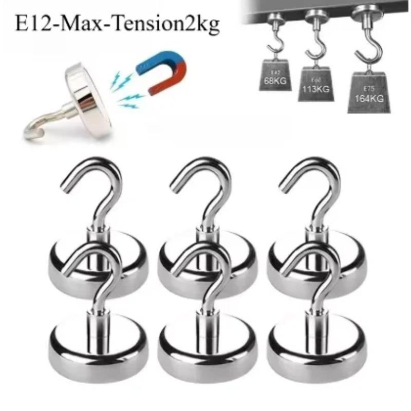 30pcs Premium Stainless Steel Magnetic Hooks Multi-Purpose Home Kitchen Storage Hook Hole-Free Strong Magnetic Holder