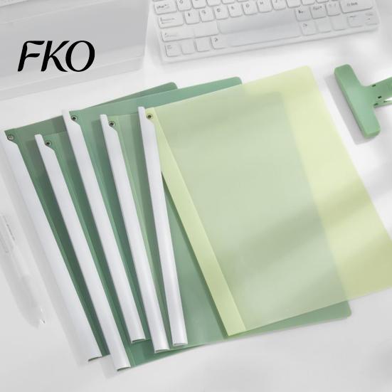 Colorful Document Organizer 5PCS Side Opening File Folder, with Rotating Sliding Bar, Lightweight Clip Folder Durable PP Gradient Color