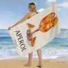 Aperol Cocktail Pattern Beach Towel, Quick Drying Soft Super Absorbent for Summer Beach Pool