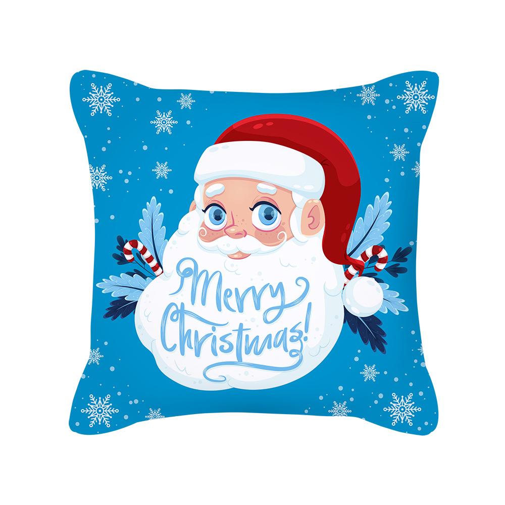 New Cartoon Christmas Pillow Cover Holiday Gift Square Cushion Cover Cushion Cover Pillow Cover