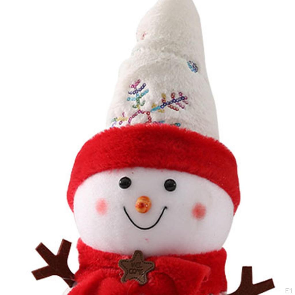 Desktop Ornament Xmas Snowman Figurines Handmade Christmas Tabletop Decoration