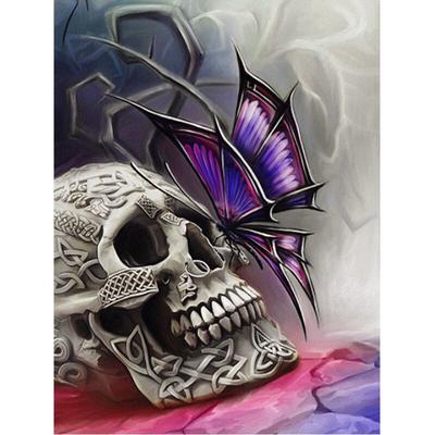 DIY Diamond Painting Cartoon Skull Full round/round Drill Diamond Ebroidery Butterfly Cross Stitch