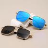 Vintage Square Sunglasses Men Fashion Gradient Multi-color Casual Shades Women Trendy Brand Design Oversized Sun Glasses