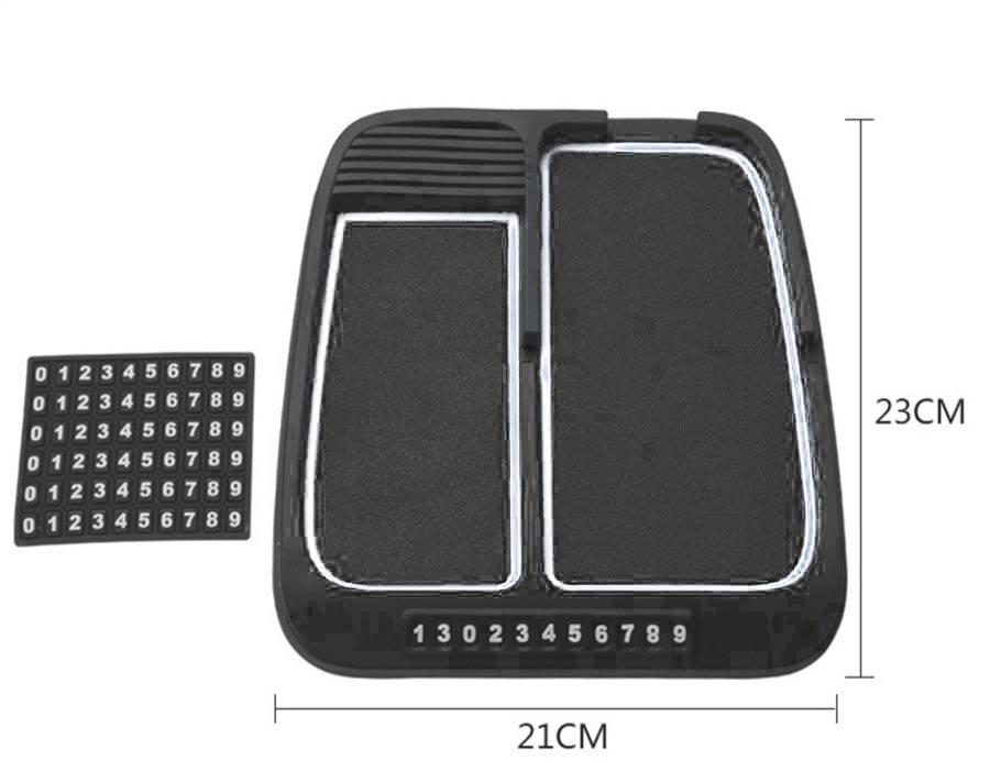 Anti-Slip Dash Mat Stop-Sign Large Phone Coin Holder