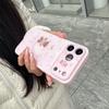 Cute Pink Heart Bear Phone Case For iPhone 17 16 15 Pro Max Sweet Strawberry Dessert Cartoon Aesthetic Shockproof Cover