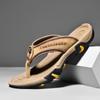 Men's Summer Genuine Leather Non-Slip Flip-Flops, Vietnam Beach Outdoor Wear