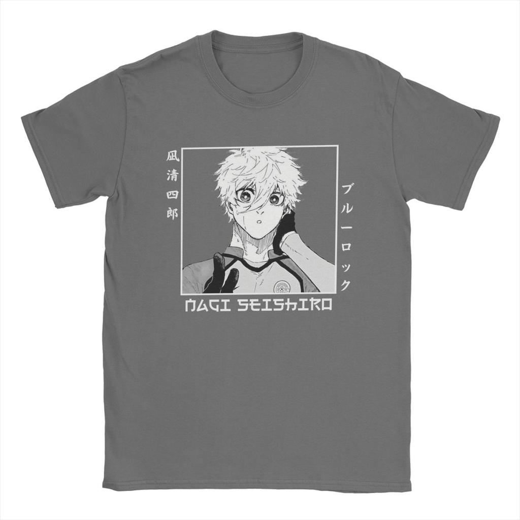 Men's Sieshiro Nagi Blue Lock T Shirt Pure Cotton Clothes Funny Short Sleeve Round Collar Tees Party T-Shirts