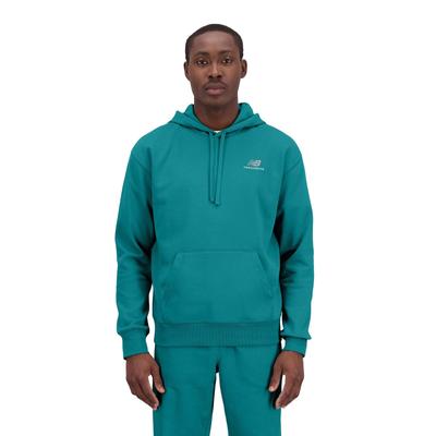 Mikina s kapucí NB Essentials Sweat Pullover Hoodie UT21500 Mikina VDA 2 [New Balance] uni-ssentials (Vintage Teal)