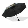 1pc Floral Pattern Design Umbrella with Plastic Handle,Compact & Stylish,Suitable for All Seasons Ptys26063