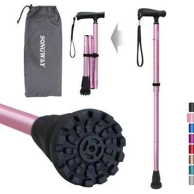 SONGWAY Walking Stick for Women and Men, Lightweight Folding Cane, Stylish Pink