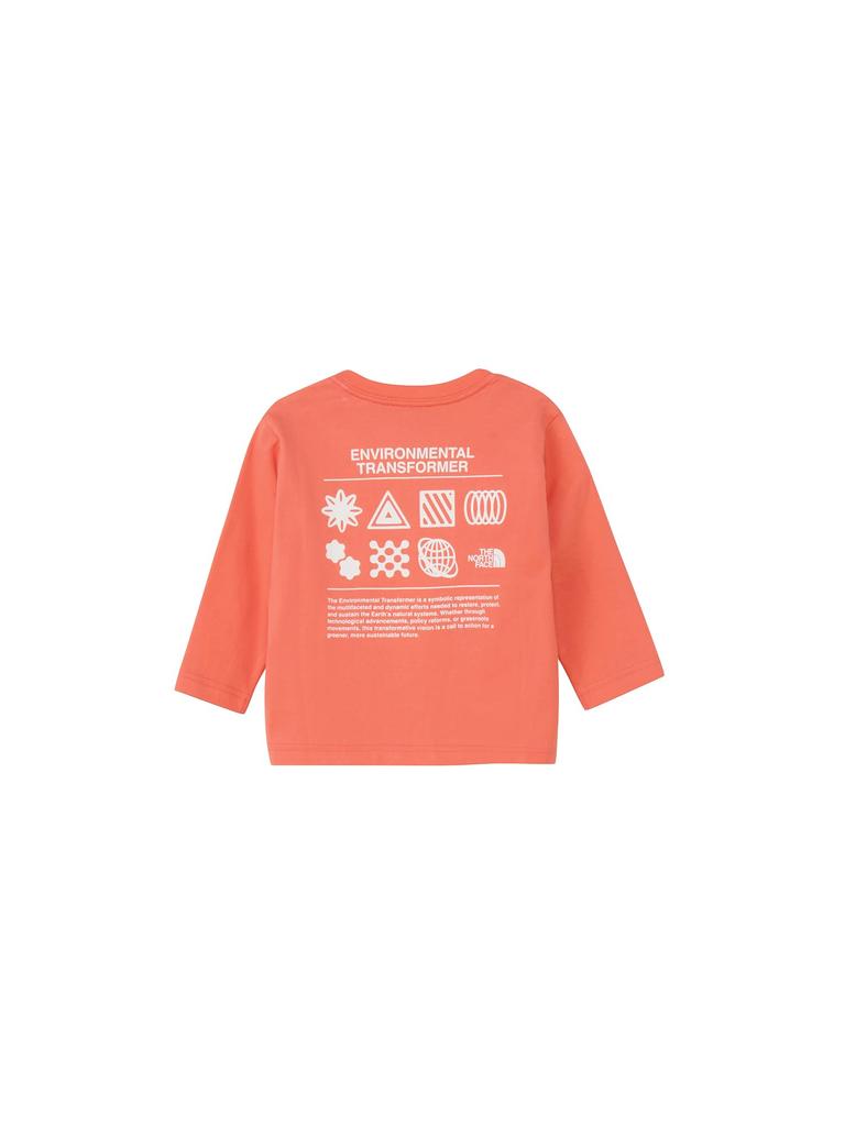 The North Face Long Sleeve Graphic Living Size 90 T-Shirt, B/L/S Tee, Coral,