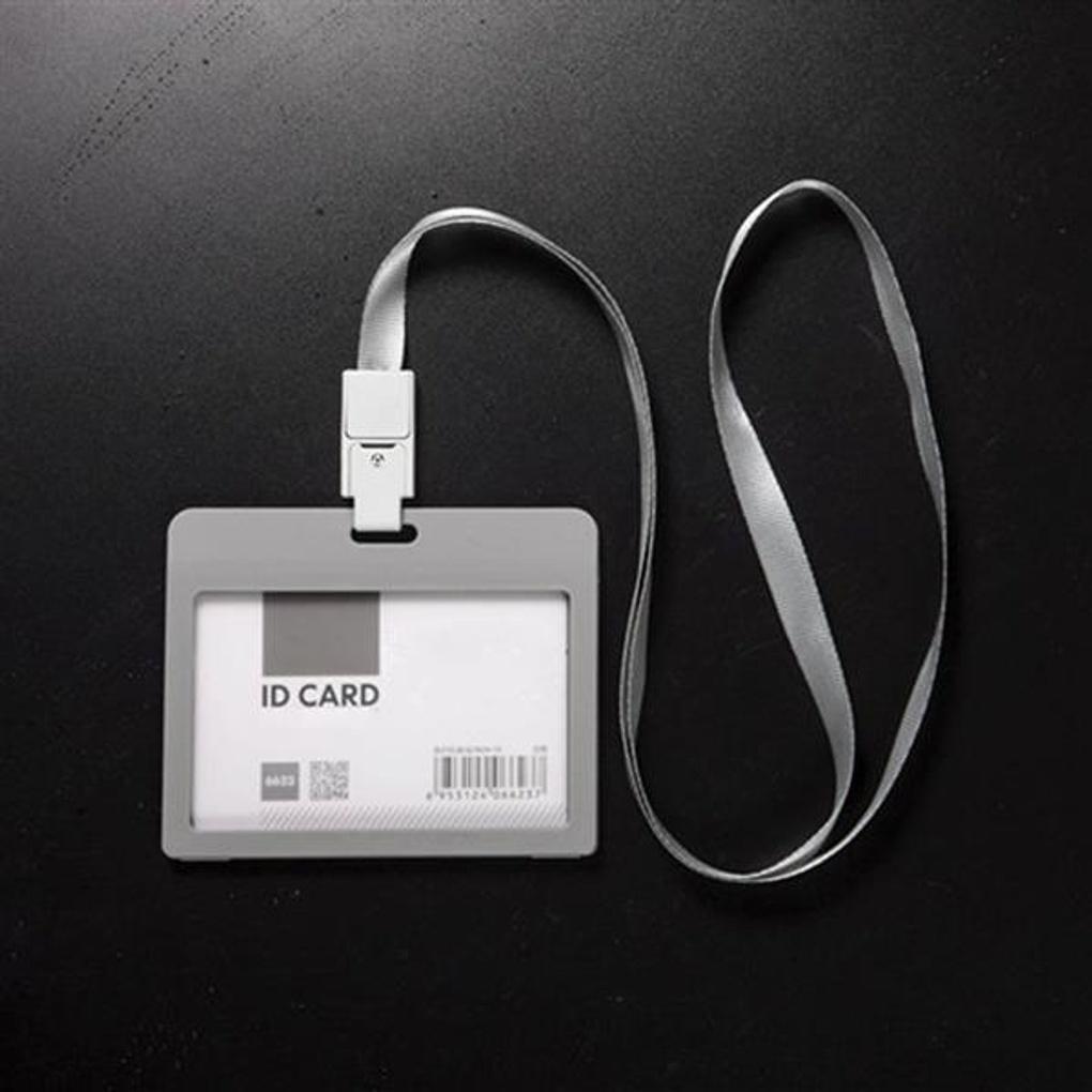 Flip Horizontal Employee ID Case (Gray)/ID Tag Case
