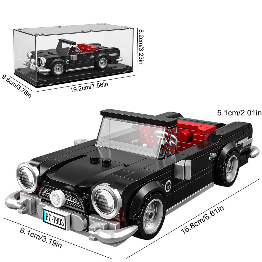 313PCS Building Blocks Sports Car Toy Model Educational Toys Compatible Others Bricks Sets With Transparent Display Box Gifts