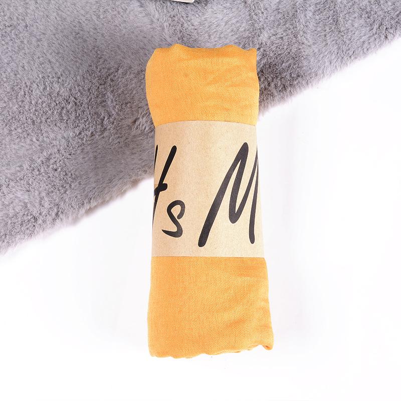 2022 Women's Cotton & Linen Candy Color Neck Scarf – Soft, Solid Hue Gift Scarf