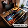 Music Guitar Theme Custom Mouse Pad Personalized With Name Text Customized Desk Mat For Office Home Decor