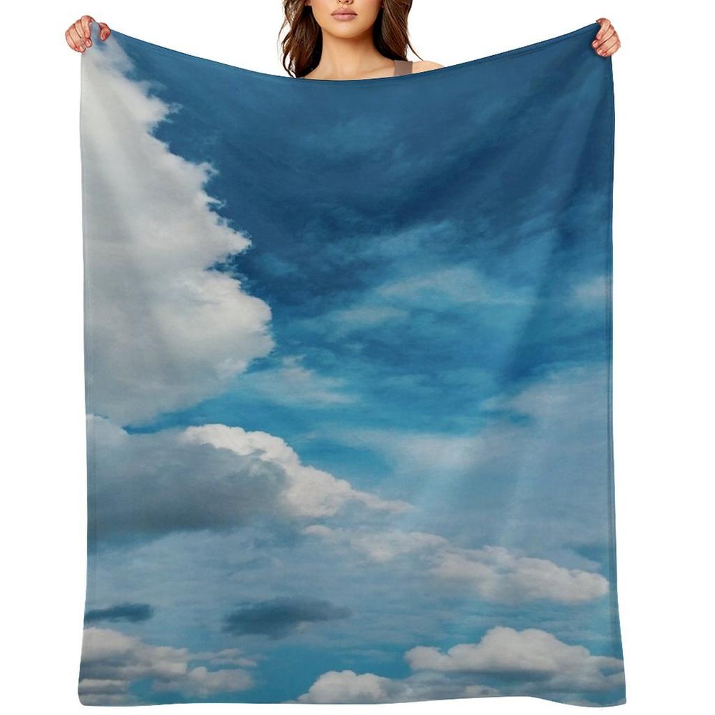 Blue Sky Photography Series Throw Blanket For Decorative Sofa Anime Cute Plaid for Babies Blankets