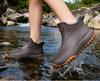 Men's & Women's Non-Slip Waterproof Short Rain Boots with Cotton Lining for Outdoor Use