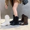 Pointed Martin Boots Women's New V-mouth Western Cowboy Spring and Autumn Single Boots Summer Thin Short Boots Women's Small