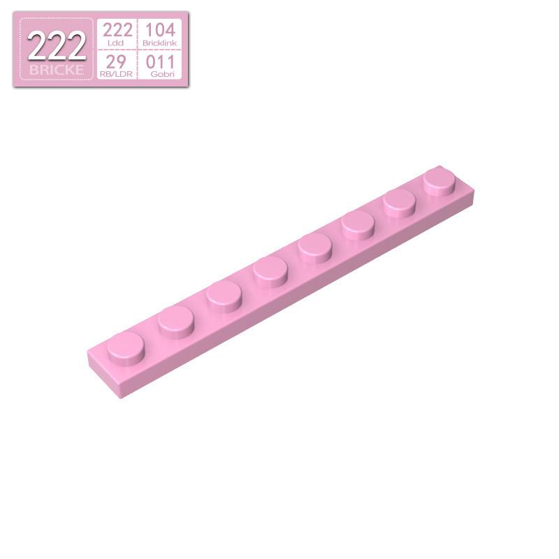 BRICKE Brick Guest 1x8 Plate, Compatible with Lego 3460, Loose Parts Building Blocks, Small Particles.