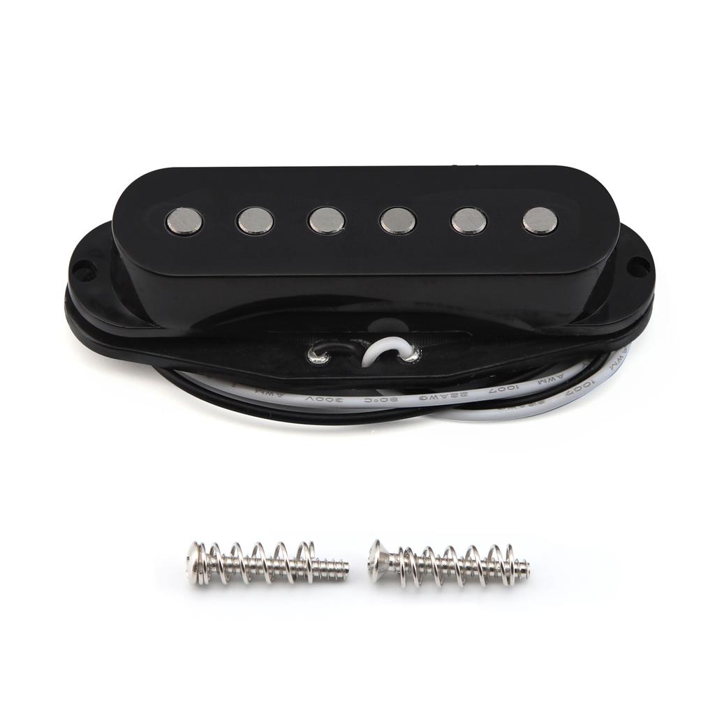 FLEOR Vintage Alnico 5 Guitar Single Coil Pickup Black ST Guitar Parts ,Neck/Middle/Bridge Pickup Choose
