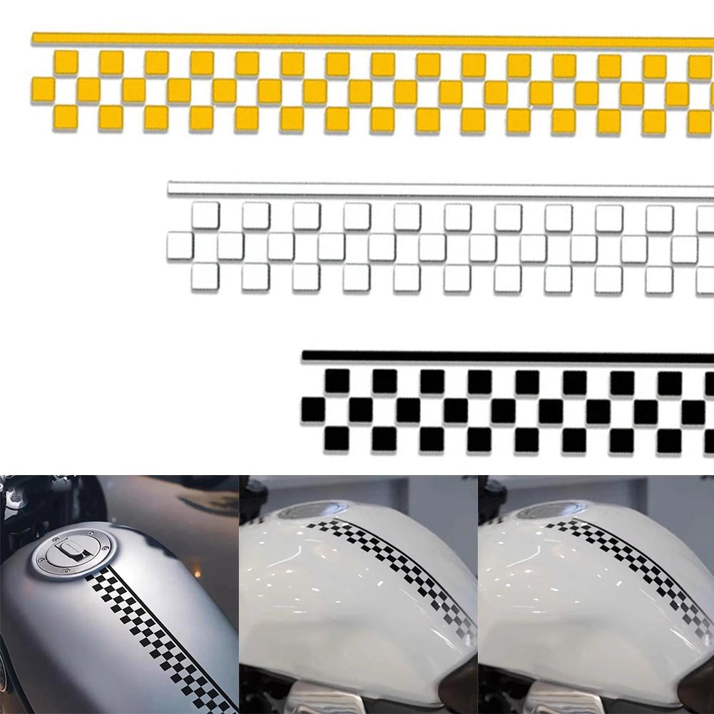 Car Stickers Checkered Stripes Decals High Temperature