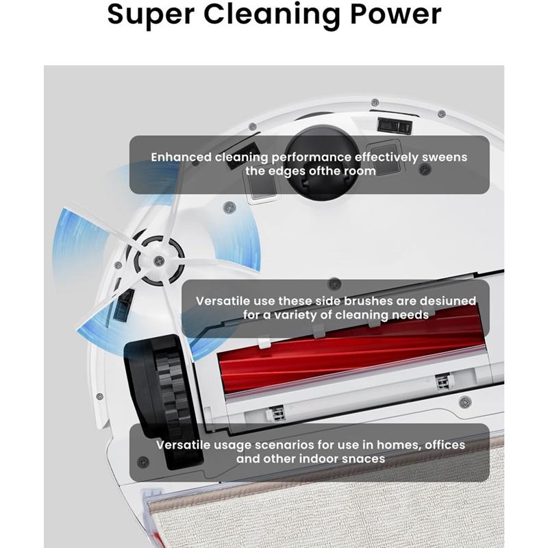 A65T-For Roborock All Compatible 5 Pack Replacement Side Brush 5 Arms Edge-Sweeping Brushes Accessories For Vacuum Cleaners