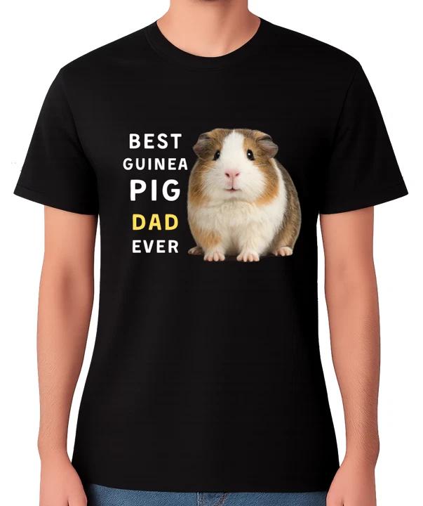 Best Guinea Pig Dad Ever Cute Small Pet Lover Gift T-Shirt Father Tee S