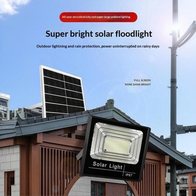 Solar Powered Led Flood Light Ip67 Waterproof Super Bright Output For Outdoor Yard Patio Garden Driveway Lighting