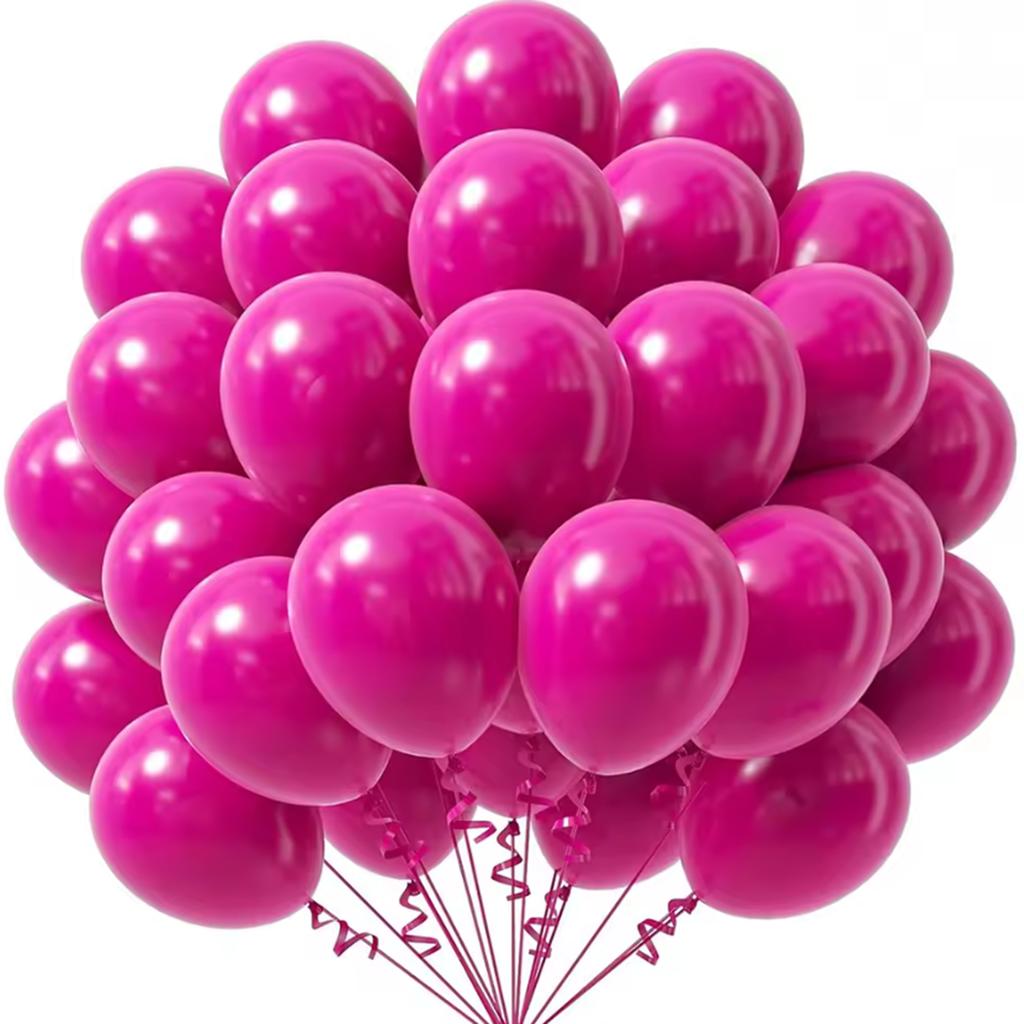 Hot Pink Balloons 12/10inch Baby Pink Latex Balloon Royal Blue Red Green Globos Baby Shower Birthday Party Christmas Decorations